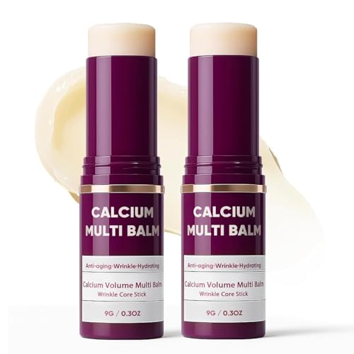 Cemenrete Calcium Multi Balm, Calcium Volume Multi Balm, Wrinkle Core Stick, Korean Collagen Moisturing Stick, Anti-aging, Hydrating, Suitable for Eyes, Face, Neck£¨2Pcs£©
