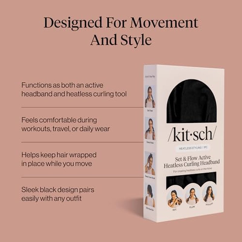 Heatless Curling Headband for Women - Effortless Waves & Flexible Fit