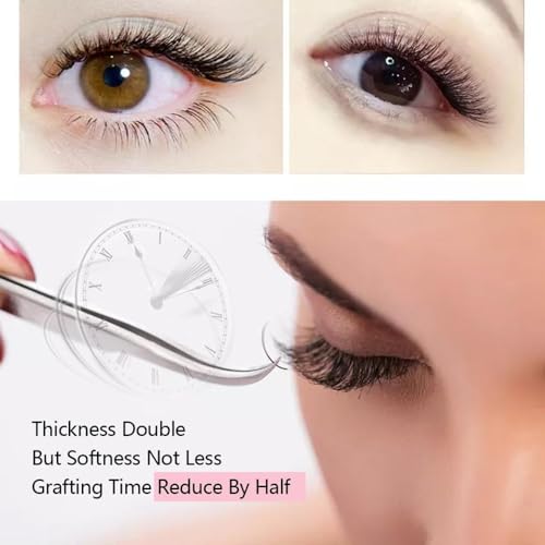 YELIX Flat Eyelash Extensions C/D Curl 8-15mm Mixed
