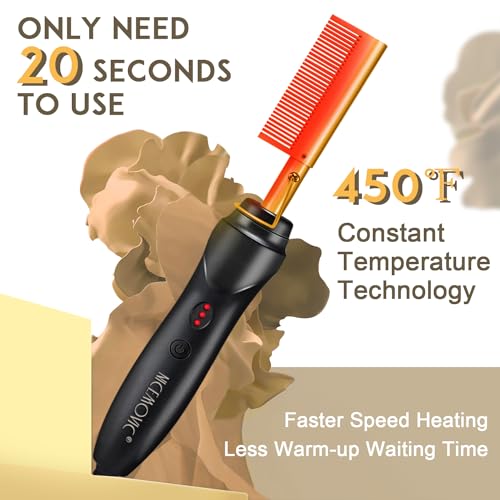 Ceramic Heating Hair Straightener Comb - Fast 20s Heat