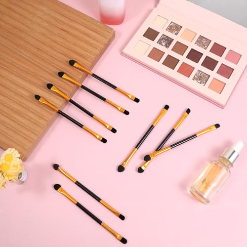 20Pcs Dual-Head Eyeshadow Brush Set with Sponge Applicators