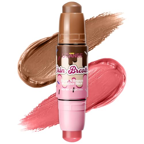 UCANBE Blush & Bronzer Stick - 2-in-1 Cream Makeup (Peach Juice)