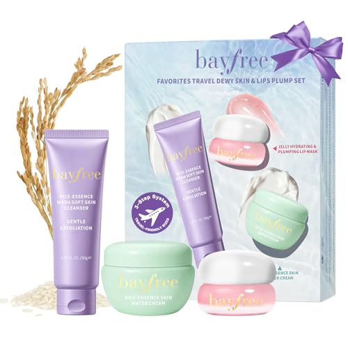 Travel Hydrating Skincare Set with Rice Essence & Lip Mask