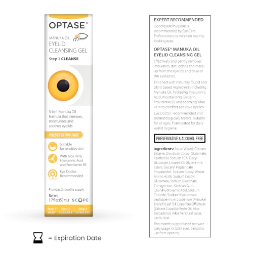 OPTASE Manuka Oil Eyelid Cleansing Gel 1.7 fl oz