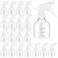 24 Pcs Empty Plastic Mini Spray Bottles 8oz, Adjustable Nozzle, Refillable for Hair, Plant, Kitchen, Bath, White