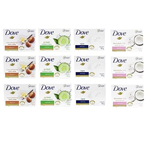 Dove Beauty Bar Soap Variety, Pack of 12 Assorted Scents