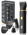 RAXMETRY 3-in-1 Body Hair Trimmer for Men - Waterproof & USB-C