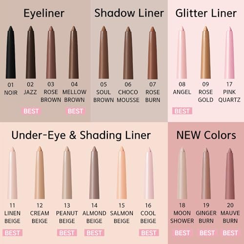 BBIA Last Auto Gel Eyeliner 17 Colors - Waterproof Pencil Makeup