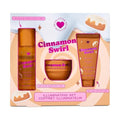 I Heart Revolution Cinnamon Swirl Gift Set, 3-Piece Bath & Body Trio, Festive Cinnamon & Vanilla Scent, Vegan & Cruelty-Free