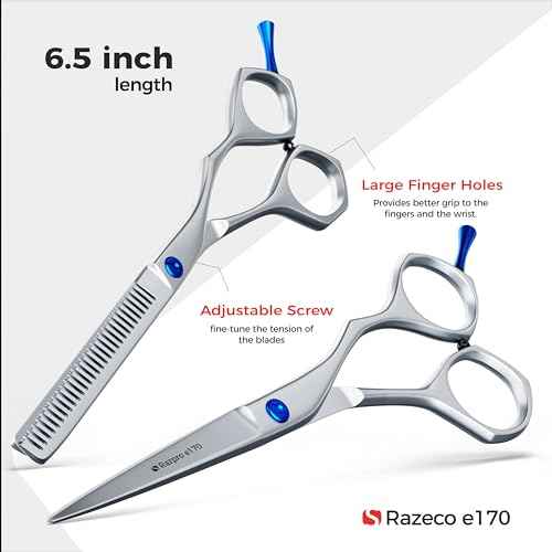 Suvorna Hair Cutting Scissors with Thinning Shears for Hair Cutting | 6.5" Japanese Steel Hair Scissors Professional | Right Hand haircut scissors for Cutting & Layering | Hair Shears for Women & Men
