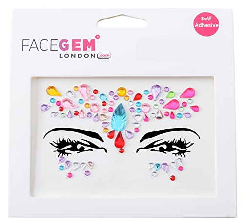 Face Gems Adhesive Glitter face Jewel Tattoo Sticker Festival Rave Party Body Make Up (Multi-colored-23)