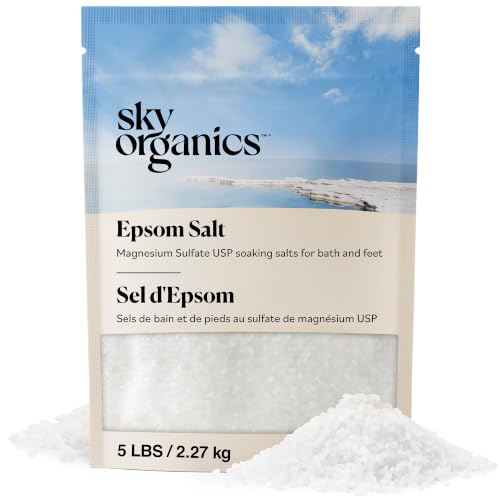 Epsom Salt Bath Soak 5 lbs - Pure Magnesium Sulfate, Unscented