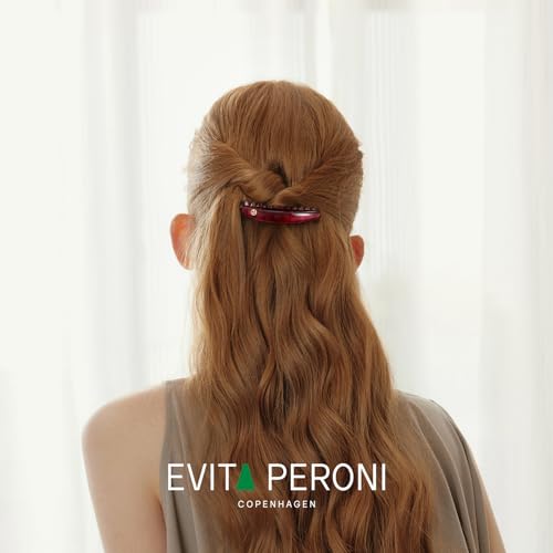 Evita Peroni Red French Hair Comb Acetate Side Clip – Secure French Twist