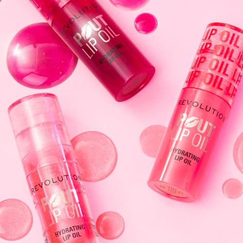 Revolution Pout Lip Oil - Nourishing Tinted Gloss, High Shine