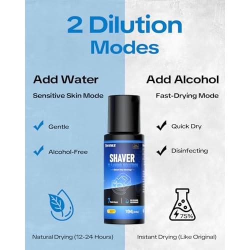 2 Pack Cleaner Fluid Refill 14 Month Supply for Braun Clean & Renew CCR, Shaver Cleaning & Care Refill Kit with Upgraded Formula for Gentle Deep Cleansing£¨cartridge NOT included£©