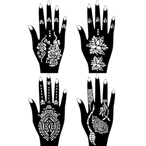 Henna Tattoo Kit with 5 Inks & 88 Stencils