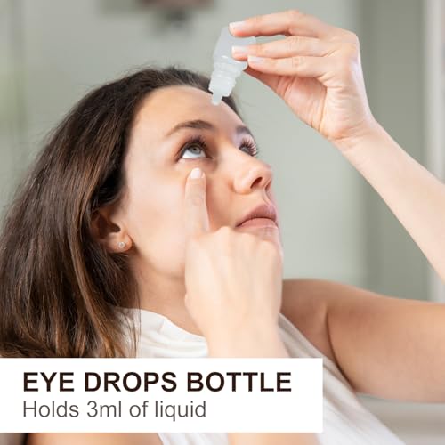 Clear 3ML Eye Dropper Bottles 2 Pack - Squeezable Refillable Travel Containers for Essential Oils & Liquids