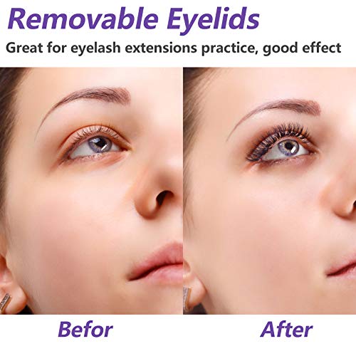 6 Pairs Mannequin Eyelids with Eyelashes - Silicone Replacement for Training