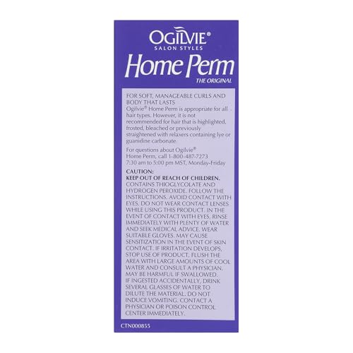 Ogilvie Salon Styles Home Perm Kit for Color Treated & Thin Hair