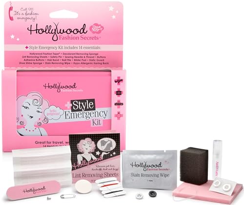 Hollywood Fashion Secrets Style Emergency Kit, Your Compact, On-The-Go Wardrobe Savior, 14 Piece Set