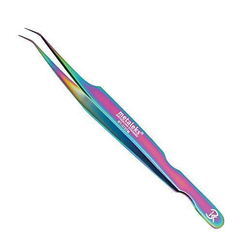 3 Pcs Russian Volume Japanese Stainless Steel Tweezers for Eyelash Extension (Multi Titanium Coated.)