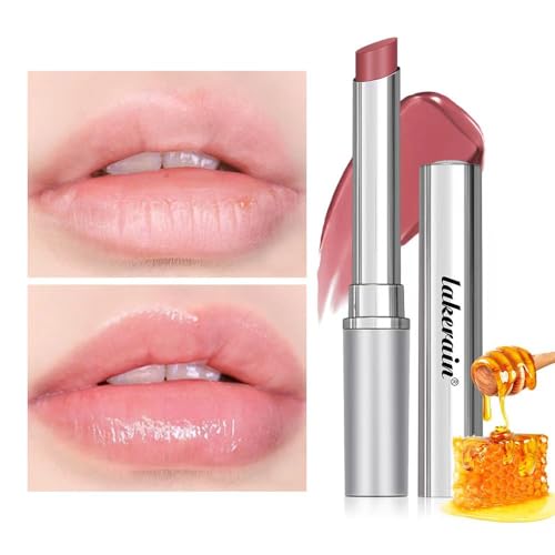 2PCS Honey Lipstick Balm,Deep Moisturizing Black Cherry Tint Lip Balm, Nourishing Honey Noir Lipgloss, Pink Lip Tint,Nourishing and Hydrating Lip Gloss for All Skin Tones (Black & Pink)
