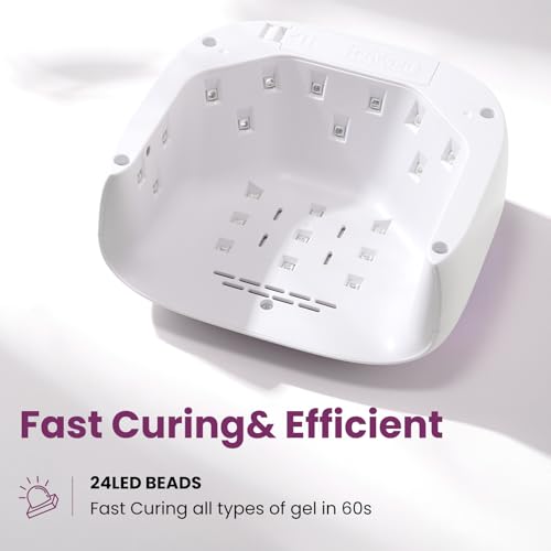 Rechargeable UV Nail Lamp for Gel Nails: 48W Cordless LED UV Light with Smart Sensor- Professional Nail Cure Lamp for Gel Polish Home & Salon Use