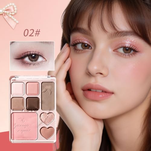 3-in-1 Face Palette: Eyeshadow, Blush & Highlighter Dusty Rose