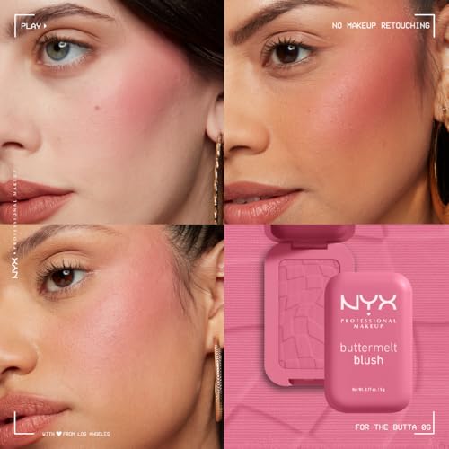 NYX Buttermelt Powder Blush – Fade-Resistant, 12HR Wear