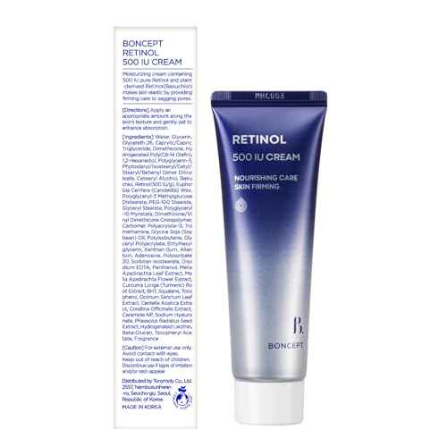 Retinol 500 IU Cream ? Wrinkle & Fine Line Care, Lifting & Firming, Hydrating Face Cream with Retinol & Bakuchiol ? Gentle Daily Skincare for Sensitive Skin, K-Beauty, 1.69 fl. oz. 50ml