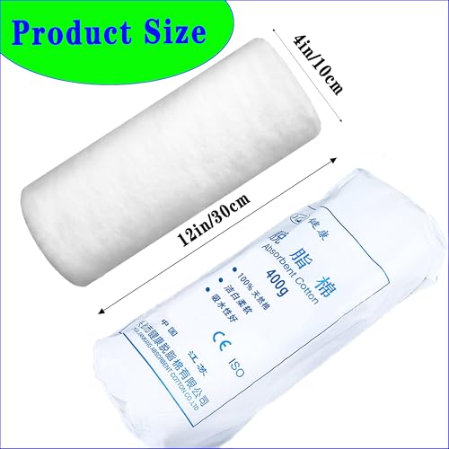 400g White Pure Cotton Roll, Absorb Well, Super Soft,Multipurpose for Makeup Removal,Wound Care£¬Applying Lotion or Powder,Nail Polish, Beauty Baby Care Pure Cotton Rolls£¬for Everyday Household Use