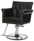 Buy-Rite Chelsea Black Tufted Salon Chair | Hydraulic Styling