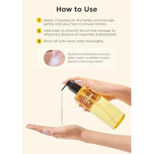 Hanskin Pore Cleansing Oil, Oil Cleanser for Face, Makeup Blackhead Sebum Remover, Korean Deep Pore Cleanser for Sensitive Skin [PHA] (10.14 oz)