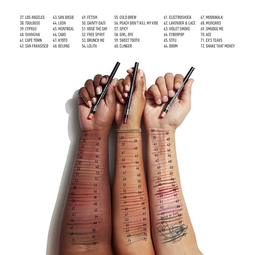 NYX Suede Matte Lip Liner - Long-Lasting Purple Pencil for Defined Lips
