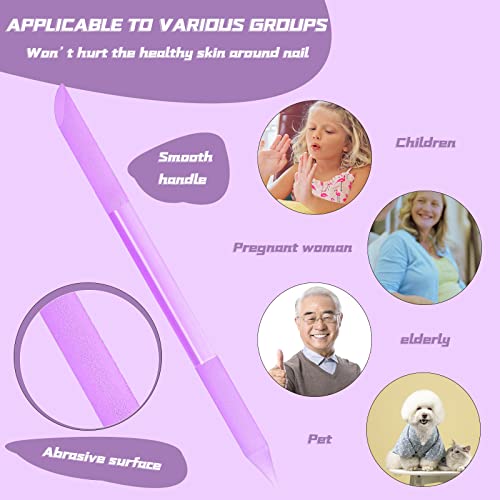 4-Piece Glass Cuticle Pusher Set - Dual-Ended Crystal Nail Care Sticks