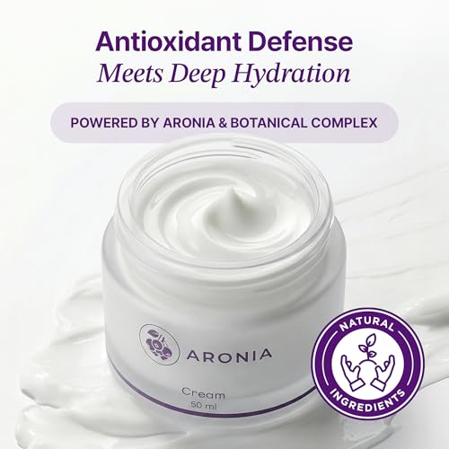 Aronia Extract Day Night Cream for Face Neck with Antioxidant Formula, Hydrating Moisturizer, Brightening 1.76 oz
