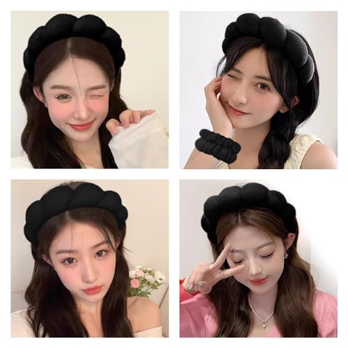 Spa Headband & Wristband Set - Face Washing Skincare Headbands