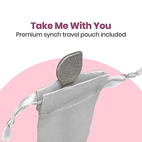 Lindo Beauty Buffer - Microdermabrasion Tool, Diamond Infused, Embedded Silicone Lip Scrubber, For Smooth Skin, Radiant Complexion, Travel Pouch Included (Beauty Buffer with Silicone Lip Scrubber)