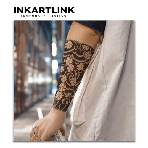 Semi-Permanent Tattoo Sheets - Japanese Sakura Design (2 Pack)