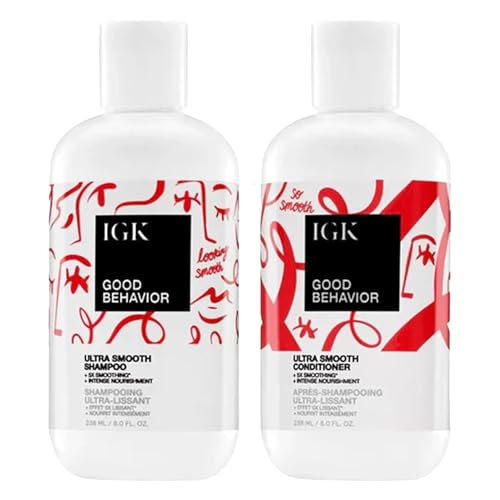 IGK Good Behavior Ultra Smooth Shampoo & Conditioner Set 8 oz