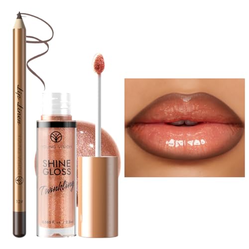 Lip Combo Set - Cocoa Brown Liner & Shine Gloss