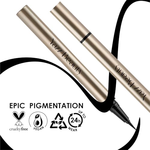 YazzBeauty Waterproof Smudge-Proof Liquid Eyeliner Pen ? Long-Lasting Matte Black, Quick Dry, Precise Tip for Bold & Defined Eyes, All-Day Wear, Sweat & Humidity Resistant