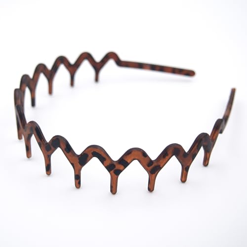 Zig Zag Headband with Teeth Comb - Non-Slip Hair Grip 2pcs