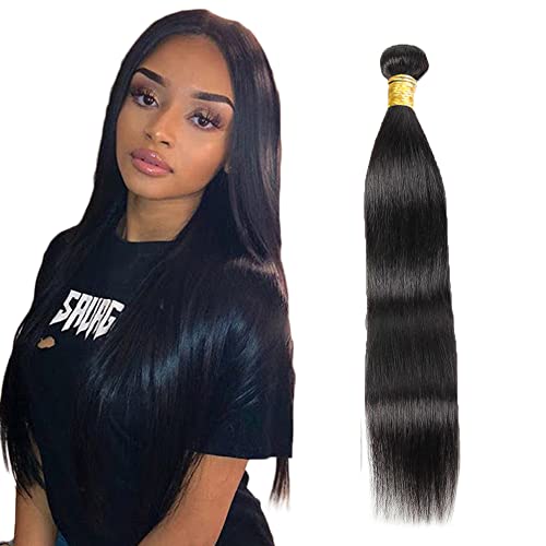 1B Straight Human Hair Bundles 12 Inch Brazilian