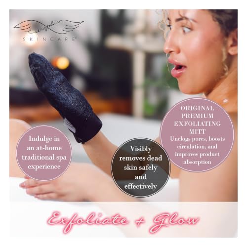 Premium Exfoliating Gloves for Body Care - 2pc Vegan Mitts
