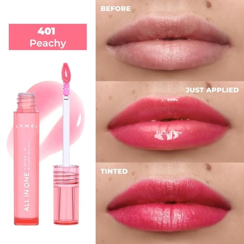Lamel All-in-One Tinted Lip Oil - Peachy 401