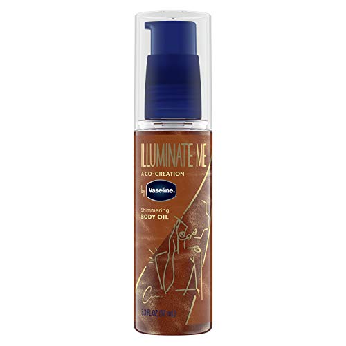 Vaseline Illuminate Me Shimmering Body Oil Created for Melanin Rich Skin & Illuminate Me Body Butter Whipped Body Butter Created For Melanin Rich Skin Provides 11 oz
