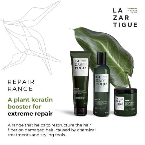 Lazartigue Repair Mask | Keratin Treatment for Damaged Hair | Restructures Hair Fiber & Reduce Split Ends | Vegan, Sulfate & Silicone Free