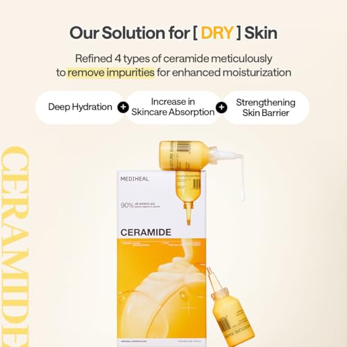MEDIHEAL Ceramide Face Mask Sheet - 10 pcs Hydrating Vegan Mask