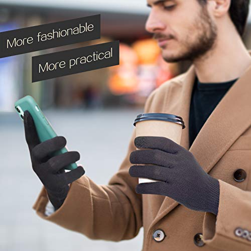 Evridwear Men's Touchscreen Cotton Moisturizing Gloves for Eczema - 6 Pairs